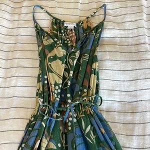 Velvet - Green Floral Dress - Size Small
